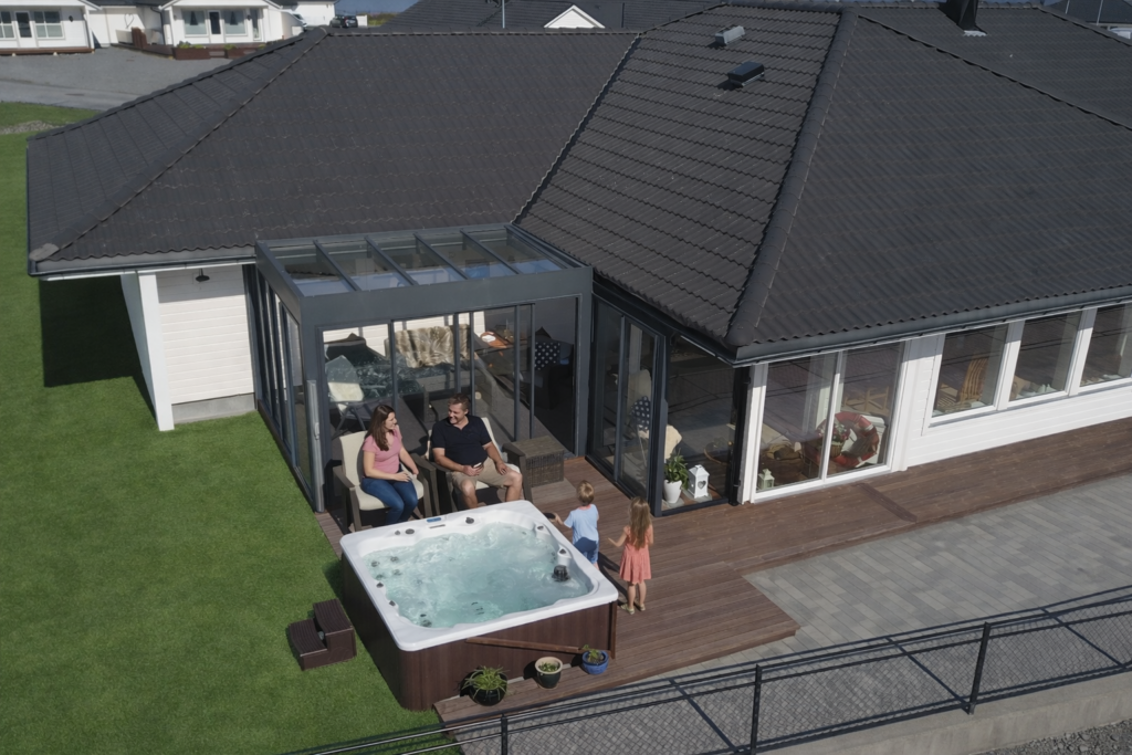 Pergola med glasstak