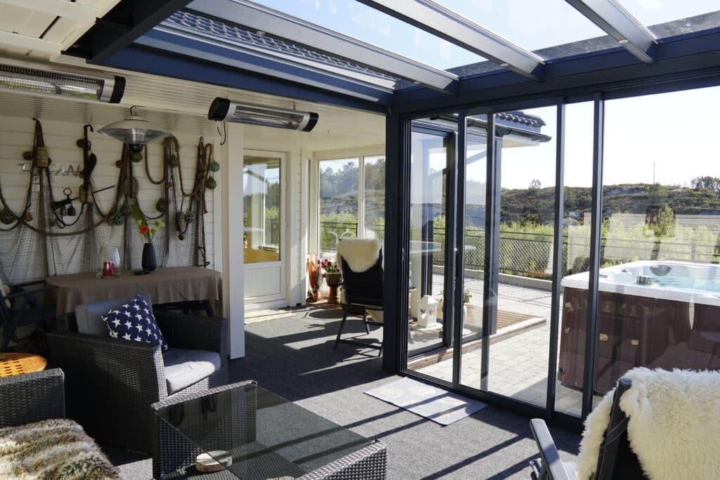 Pergola med glasstak 2