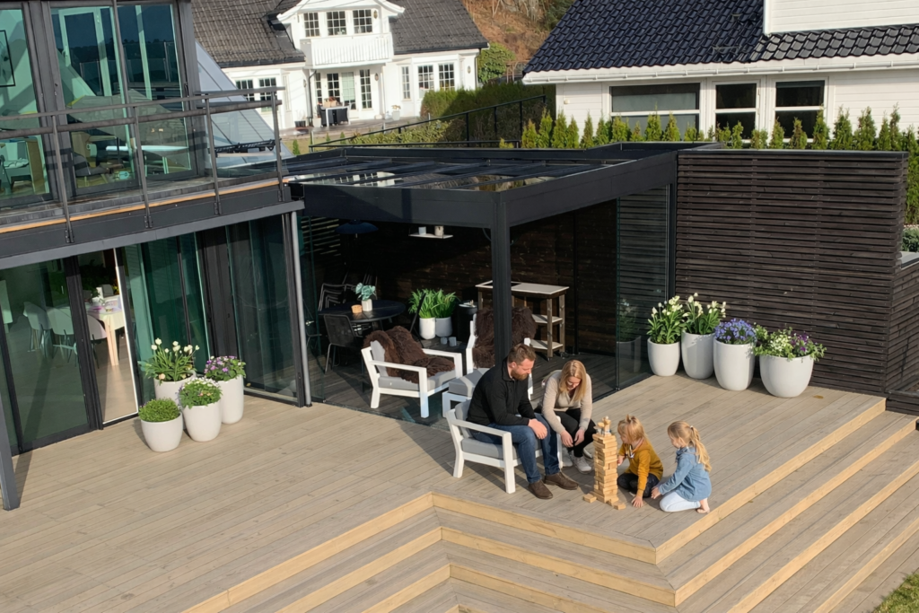 Pergola med glasstak 4