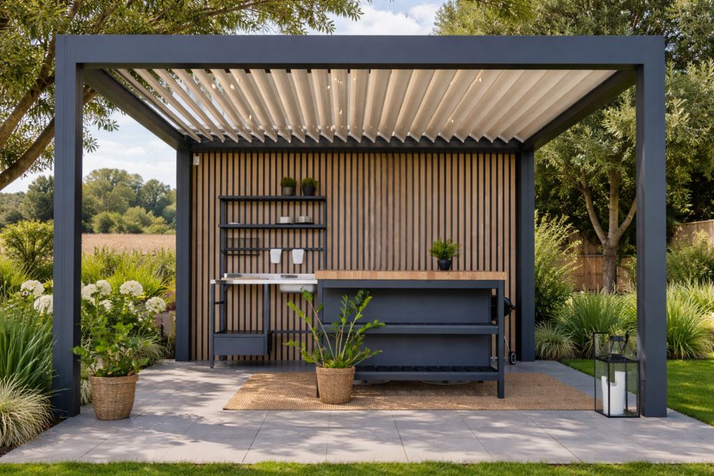 Pergola med lamell 2