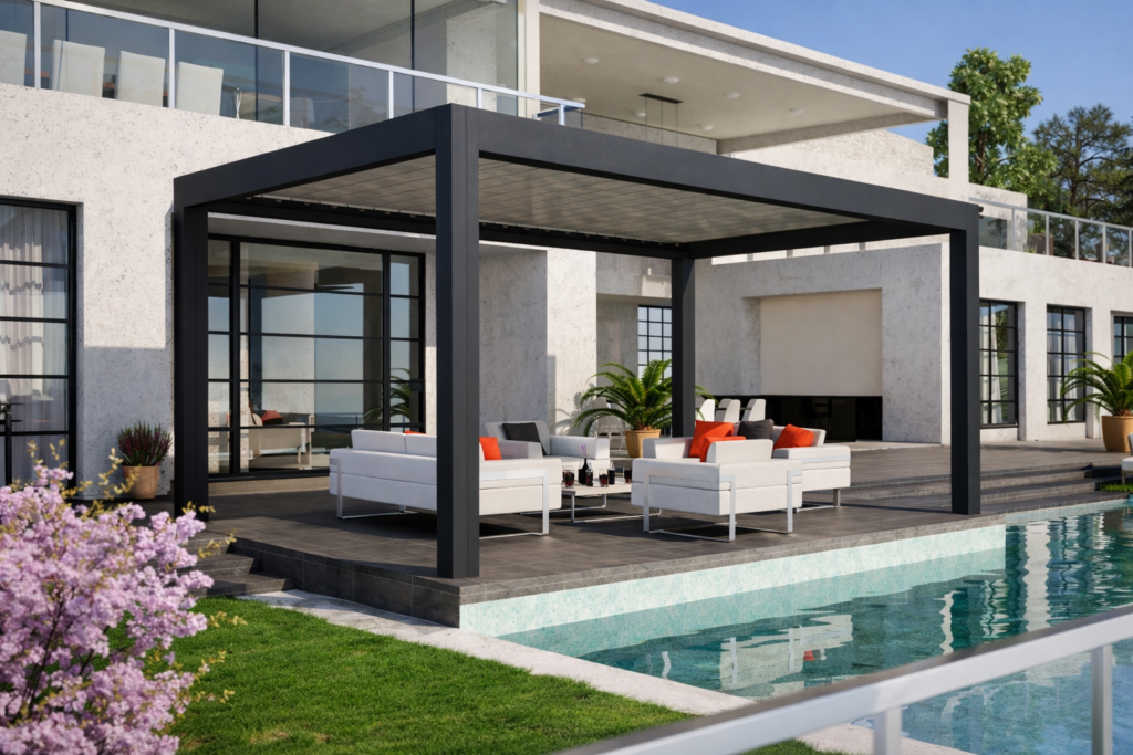 Pergola med lamell 4